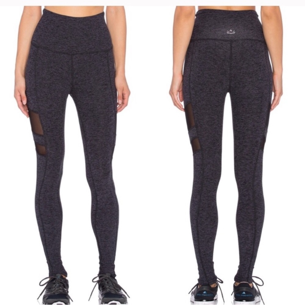 BEYOND YOGA Space Dye High Rise Striped Mesh Leggings